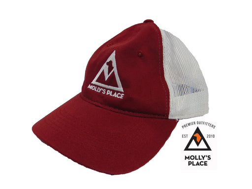 Molly's Place Baseball/Trucker/Mid Pro Snapback Logo Hat red and white