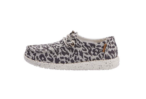 HeyDude, Womens Wendy Woven Cheetah Grey print shoe