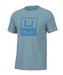 Huk, Stacked Logo Tee Crystal Blue tee