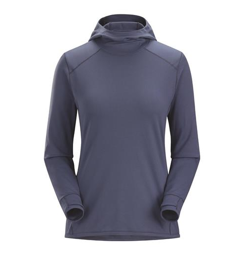pull over top with hood and raised inside collar reinforced stitching around the shoulder, wrists and side areas