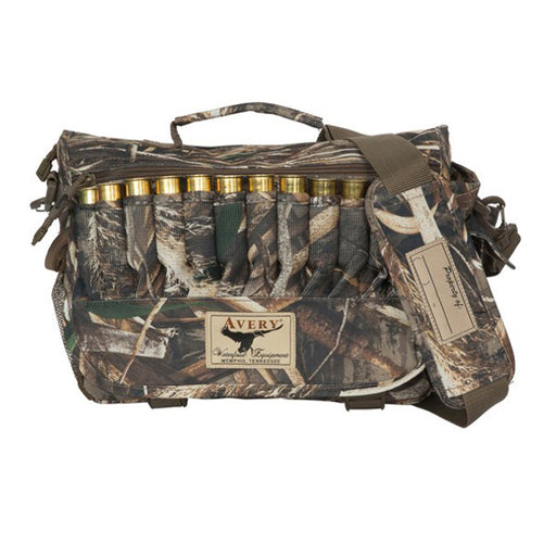 hunting camo shoulder bag with srtap and shell compartment