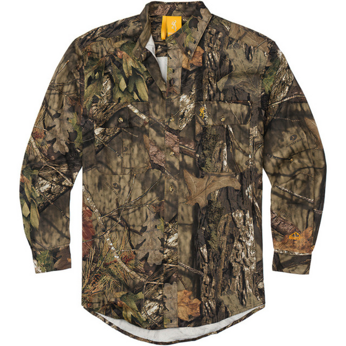 Browning Wasatch-CB Mossy Oak Break-Up Countrylong sleeve full button front with chest pockets Shirt 