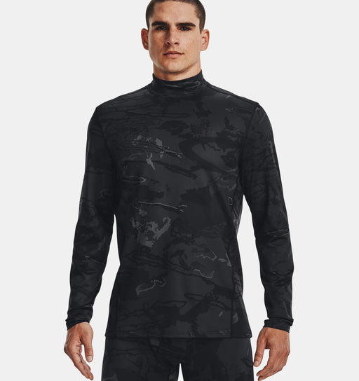 model wearing black infared moch camo pull  over long sleeve  top and bottom