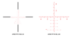Two example views of scope recticles