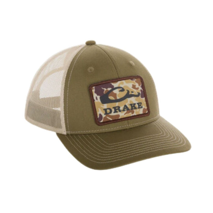 Drake Old School Patch 2.0 Mesh Back Cap tan and off white