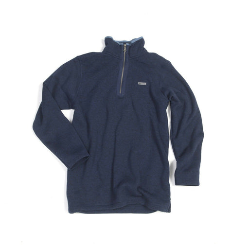 Banded Men's Heathered Fleece 1/4 Zip Pullover Sweater navy