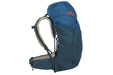 side view of two tone blue hiking backpack