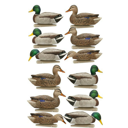 twelve mallard duck multi color duck hunting decoys