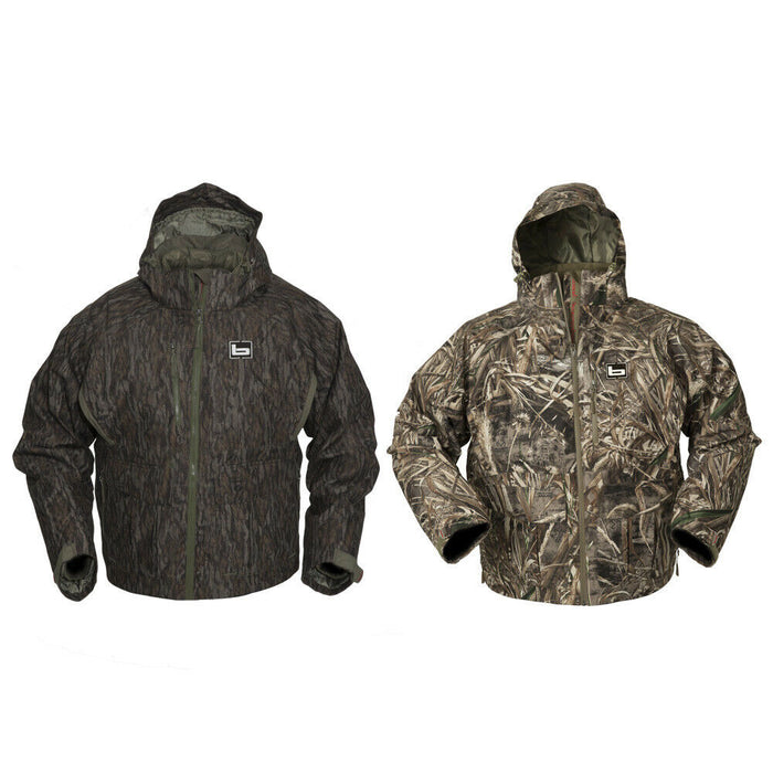 Banded White River full zip hooded Wader Jacket in two camo variations