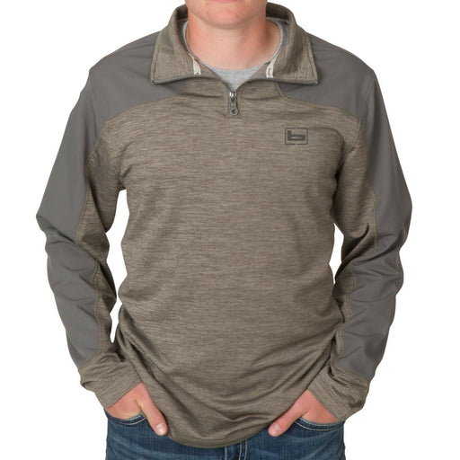 Banded Weekender Performance 1/4 Zip Pullover two tone gray