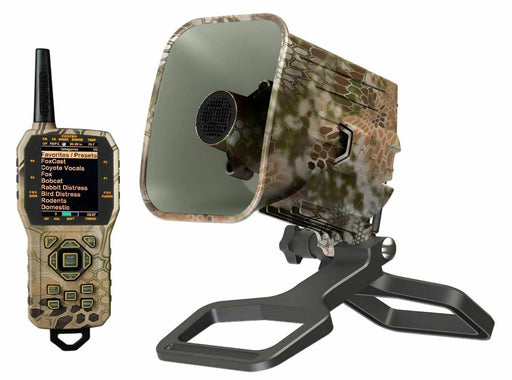camo electronic game call with remote speaker