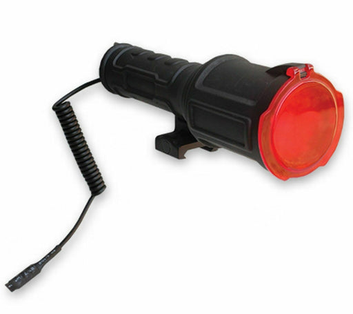 Primos Varmint Gun-Mounted LED Light with orange cap and cord