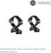 two black quick release Riflescope ring mounts