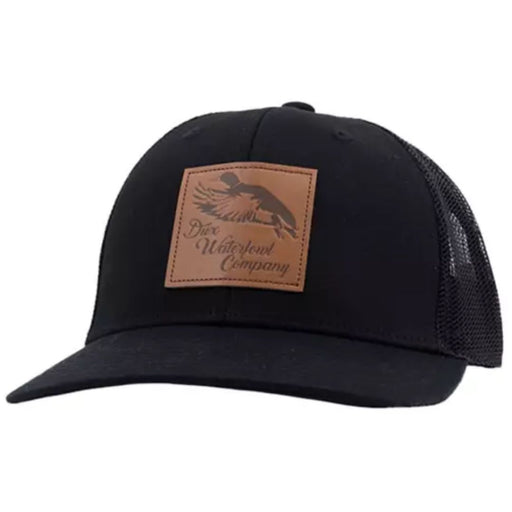 DUX black hat with brown Leather Patch 