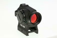 small compact micro red dot optic with red lens
