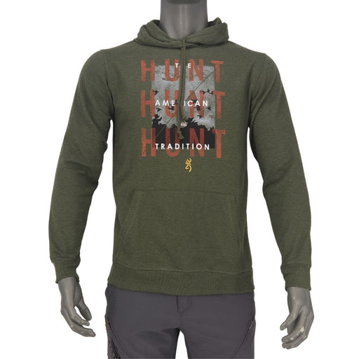 Browning Sweatshirt Carter 2.0  hoodie with the American Tradition HUNT HUNT HUNT on front
