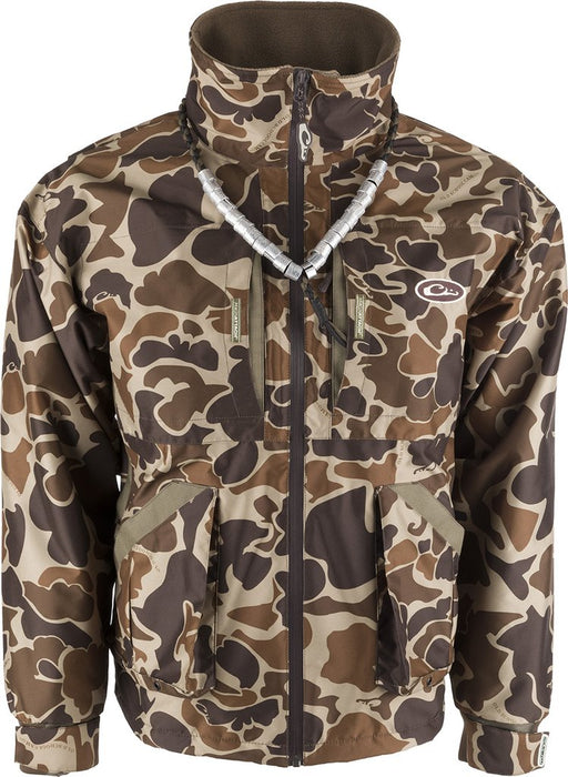 Drake Waterfowl MST Refuge 3.0 Fleece-Lined Full Zip Drake Old School camo with adjustable cuffs
