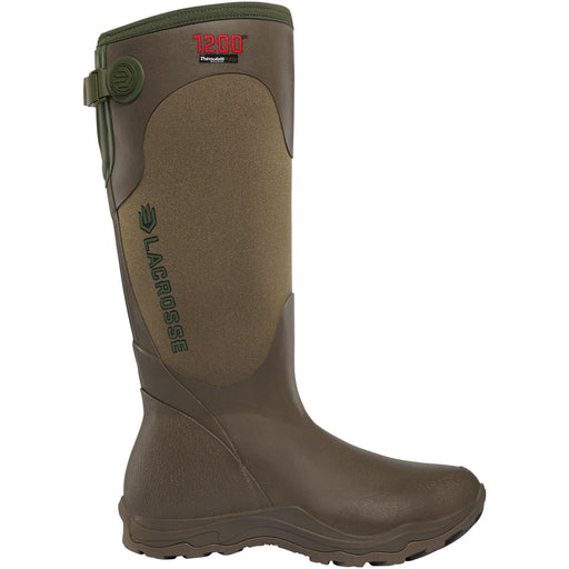 brown rubber boot with brown neoprene and gusset