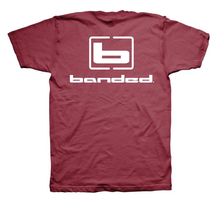 Banded Signature S/S Tee-Classic Fit red