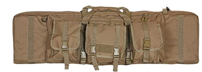 Tan Dual Combat Case with three pockets 