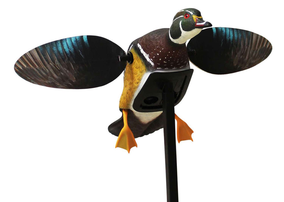 spinning wing duck decoy mounted on pole