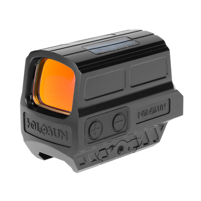 black enclosed handgun sigh orange lens