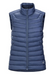 blue heavy insulated high coller zip front vest
