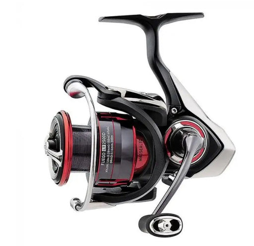 Daiwa Fuego Lt Spinning Reel 3000D-C- Retrieve: Right/Left Hand black and silver with red spool