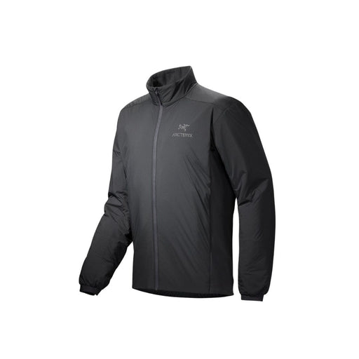 Black zip front insulated jacket with high collar