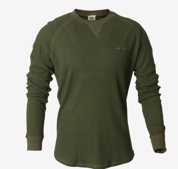 Banded, Grey Cliff Waffle long sleeve pullover Shirt