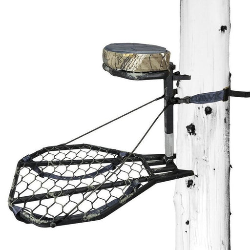 hunting treestand om tree with stool padded seat