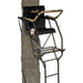 Muddy The Stronghold 1.5 ladder hunting stand secured to a tree