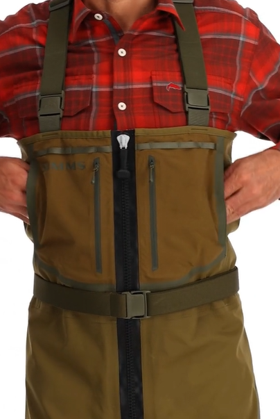 chest of bib wadder displaying pockets