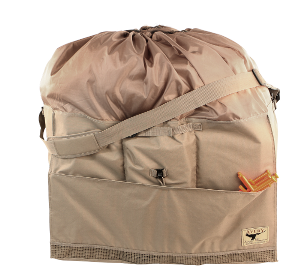 Banded, 6-Slot Full Body Honker Bag-Field Khaki cinch top and shoulder strap