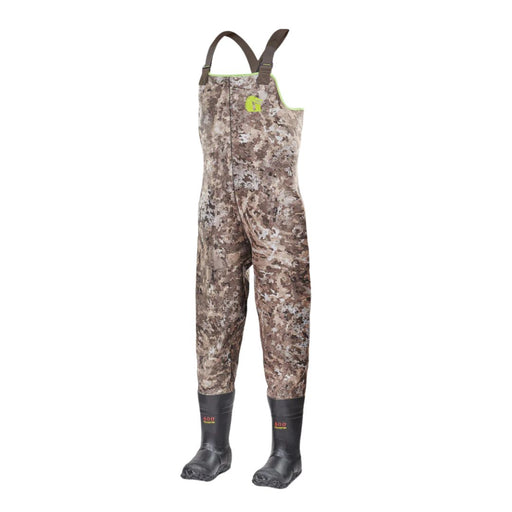 camo bib waders with rubber boots