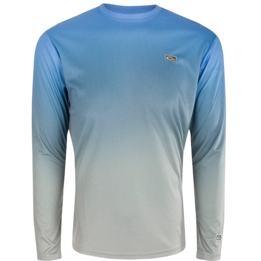 Drake Performance Ombre blue gray Long Sleeve Crew