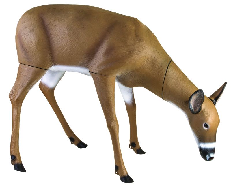 life size grazing doe deer decoy
