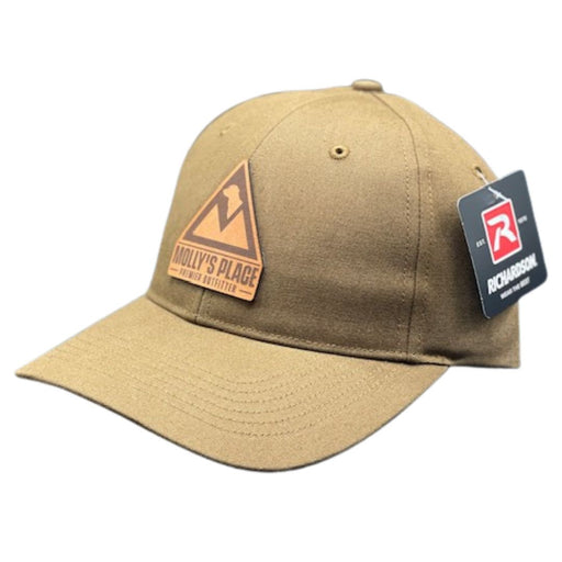 Molly's Place Solid Buck tan Hat with Leather Logo