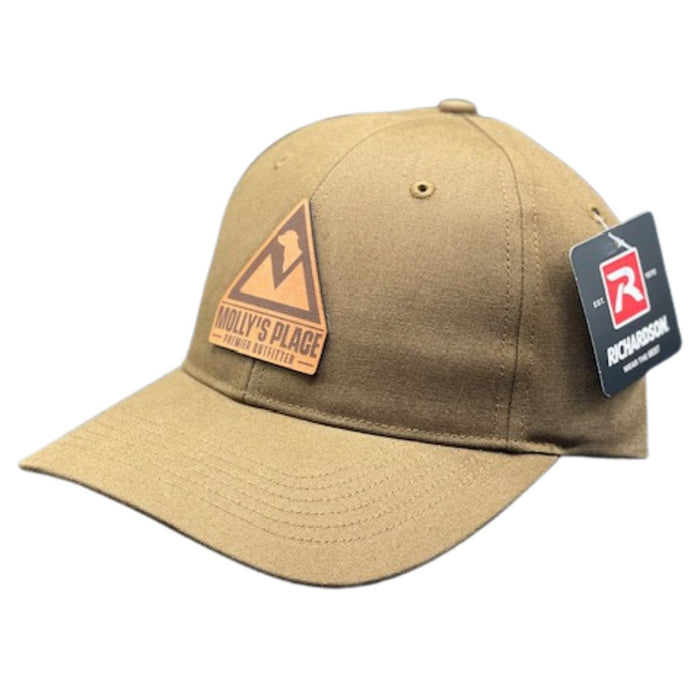 Molly's Place Solid Buck tan Hat with Leather Logo