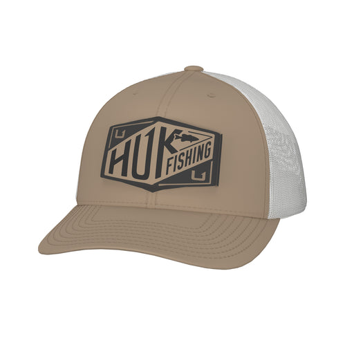 tan and white Huk, Brass Cap Trucker-Overland