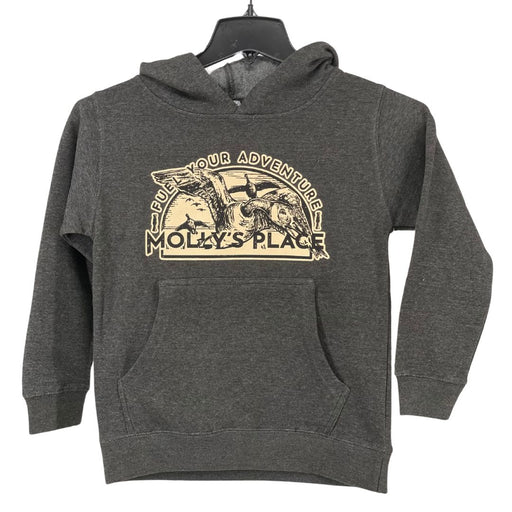 Molly's Place Fuel Your adventure Youth Goose Hoodie Charcoal Heather