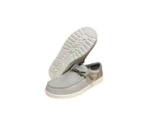 HeyDude Shoes Wally Funk Sand gray and white sole