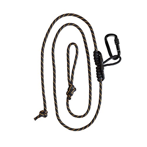 coiled Lineman's Climbing Rope with Carabiner  and Prusik Knot