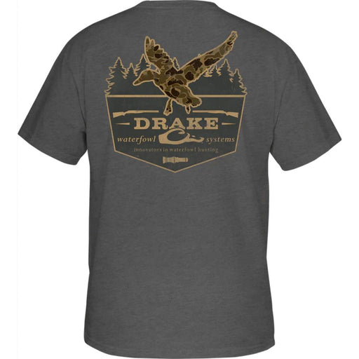 Drake Waterfowl Systems Old School In Flight T-Shirt gray