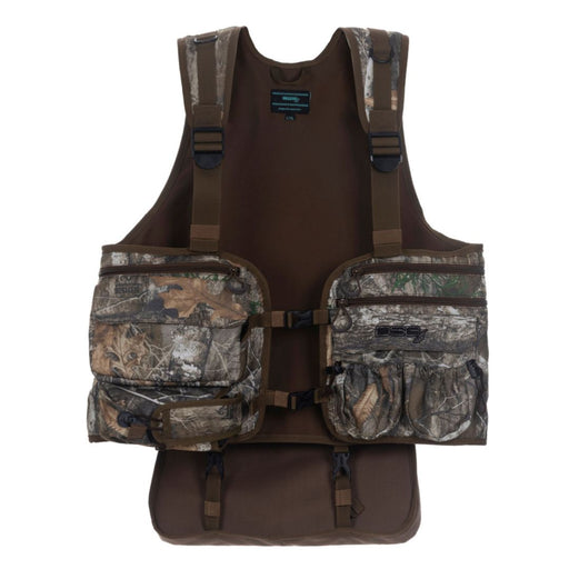 DSG Turkey Vest Real Tree Edge One Size with multiple pockets and black slide buckles