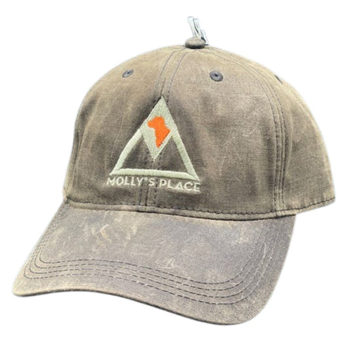 Molly's Waxed Cotton Hat with embroidered Molly's Place logo