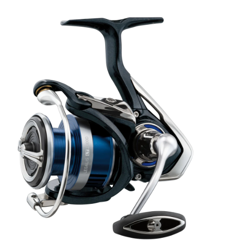 DAIWA, Legalis LT Spinning Reel-4000D-C silver trim and blue spool