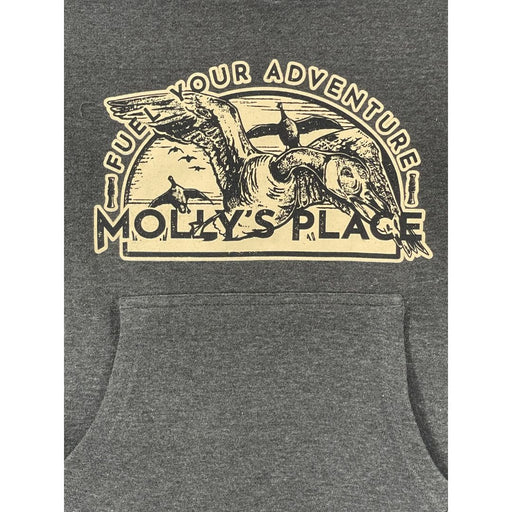 Molly's Place Fuel Your adventure Youth Goose Hoodie Charcoal Heather