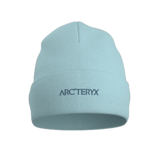 light blue beanie with ARC'TERYX on front