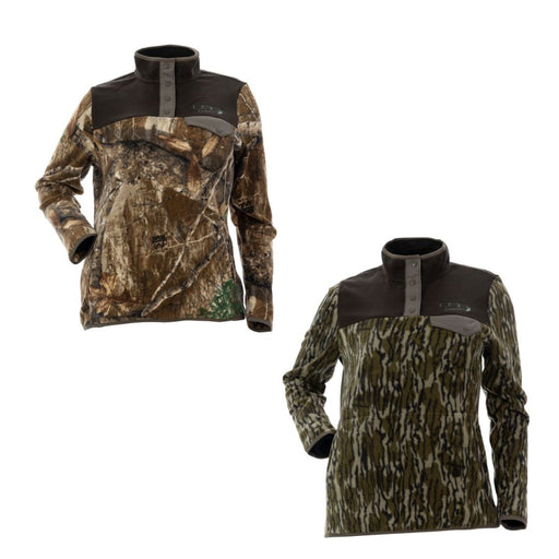 DSG Gianna 2.0 Pullover 1/4 snap with chest pocket in two camo variations